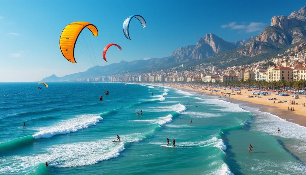 scopri i migliori spot di kitesurf e le scuole nella baia di napoli. impara a cavalcare le onde e vivi l'emozione del kitesurf nel cuore del mediterraneo.