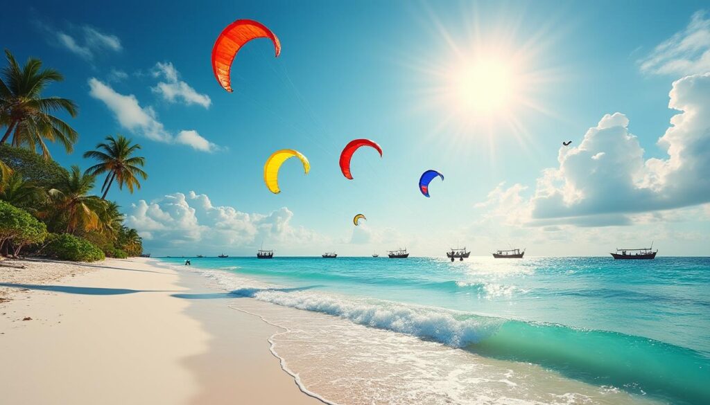 scopri i migliori spot di kitesurf a zanzibar, le stagioni ideali per praticarlo e le migliori scuole per imparare o migliorare le tue abilità.