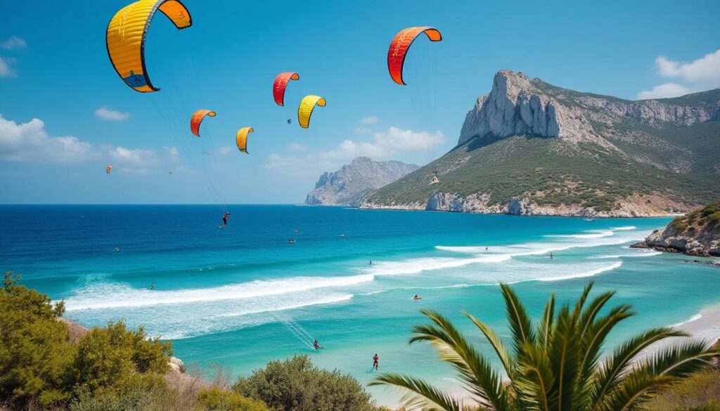 scopri i migliori spot di kitesurf in corsica, le condizioni del vento ideali e il periodo migliore per praticare questo emozionante sport acquatico.