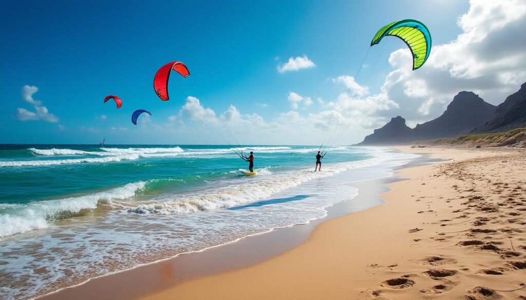 scopri il kitesurf a fuerteventura, l'isola del vento, dove venti ideali e acque cristalline offrono condizioni perfette per tutti gli appassionati di sport acquatici.