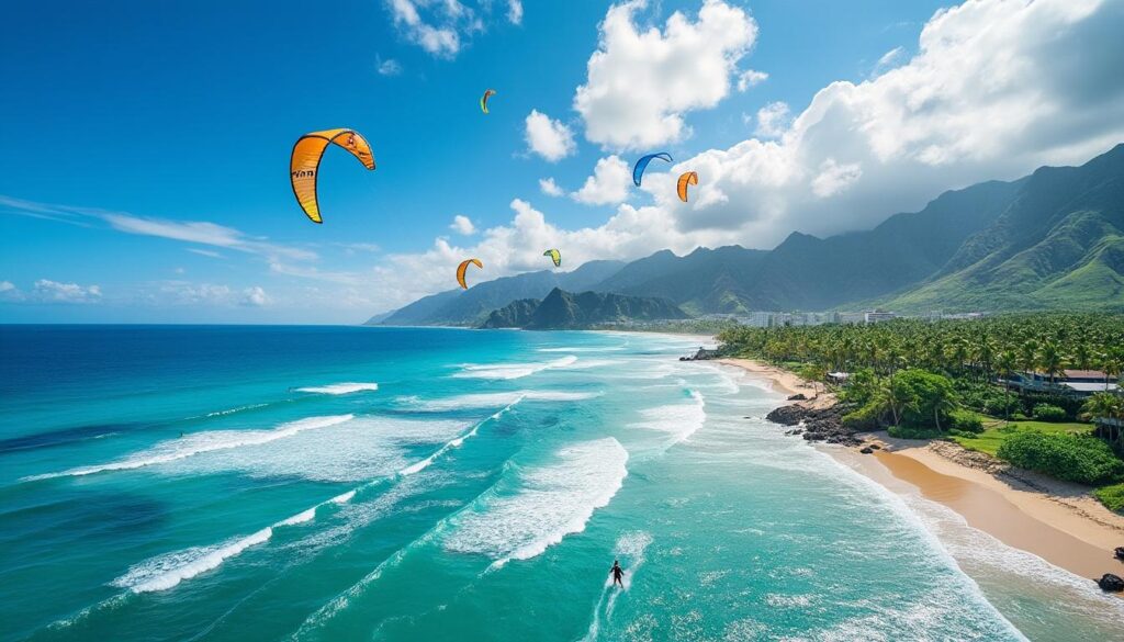 scopri il kitesurf a hawaii: guida ai migliori spot di oahu e maui per un'esperienza indimenticabile tra onde e vento.